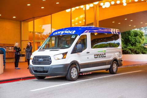 Picture of a Connect van at Civic Center